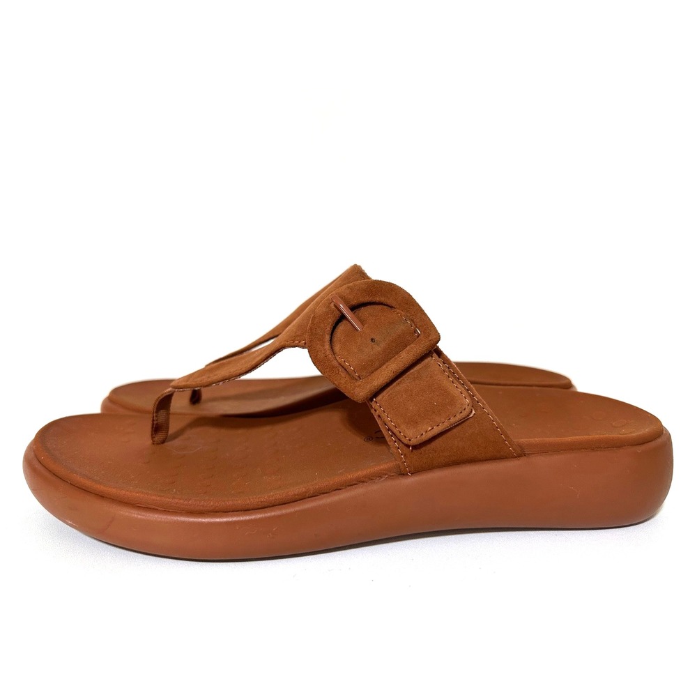 Vionic Activate Recovery Sandals Women's US 10 Wide Suede Slip On Argan Brown